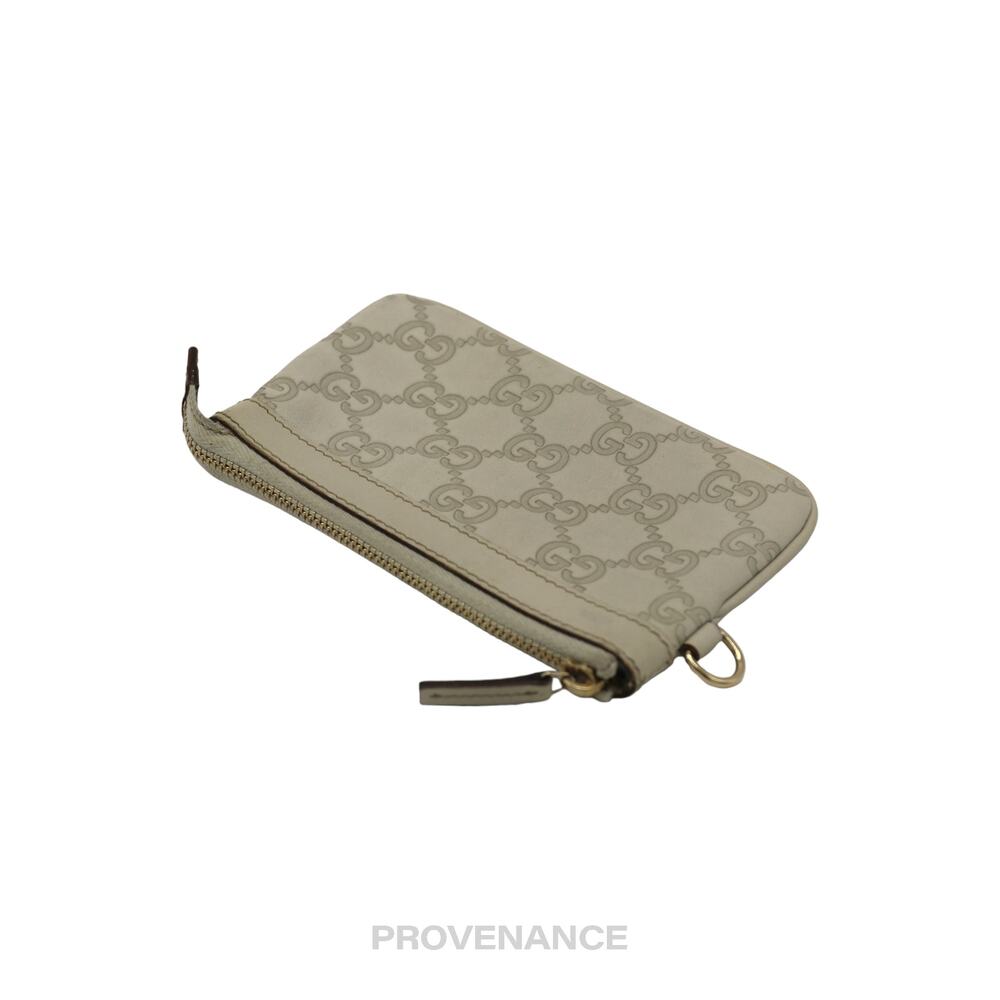 🔴 Gucci Zip Pouch Wallet - Ivory Guccissima Leather - Picture 5 of 8